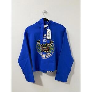 New Move Like a Butterfly Blue Farm Rio Adidas Pullover Hoodie Womens Size  XS